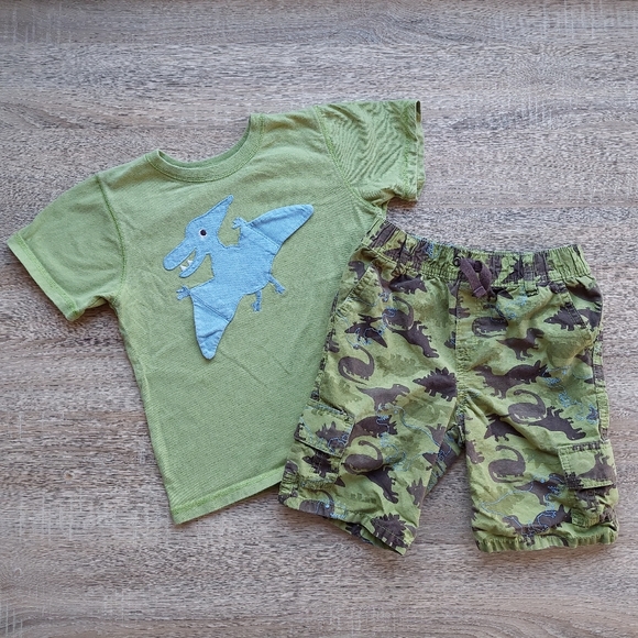 2011 vguc Gymboree 3-piece dino set 5T - Picture 3 of 16